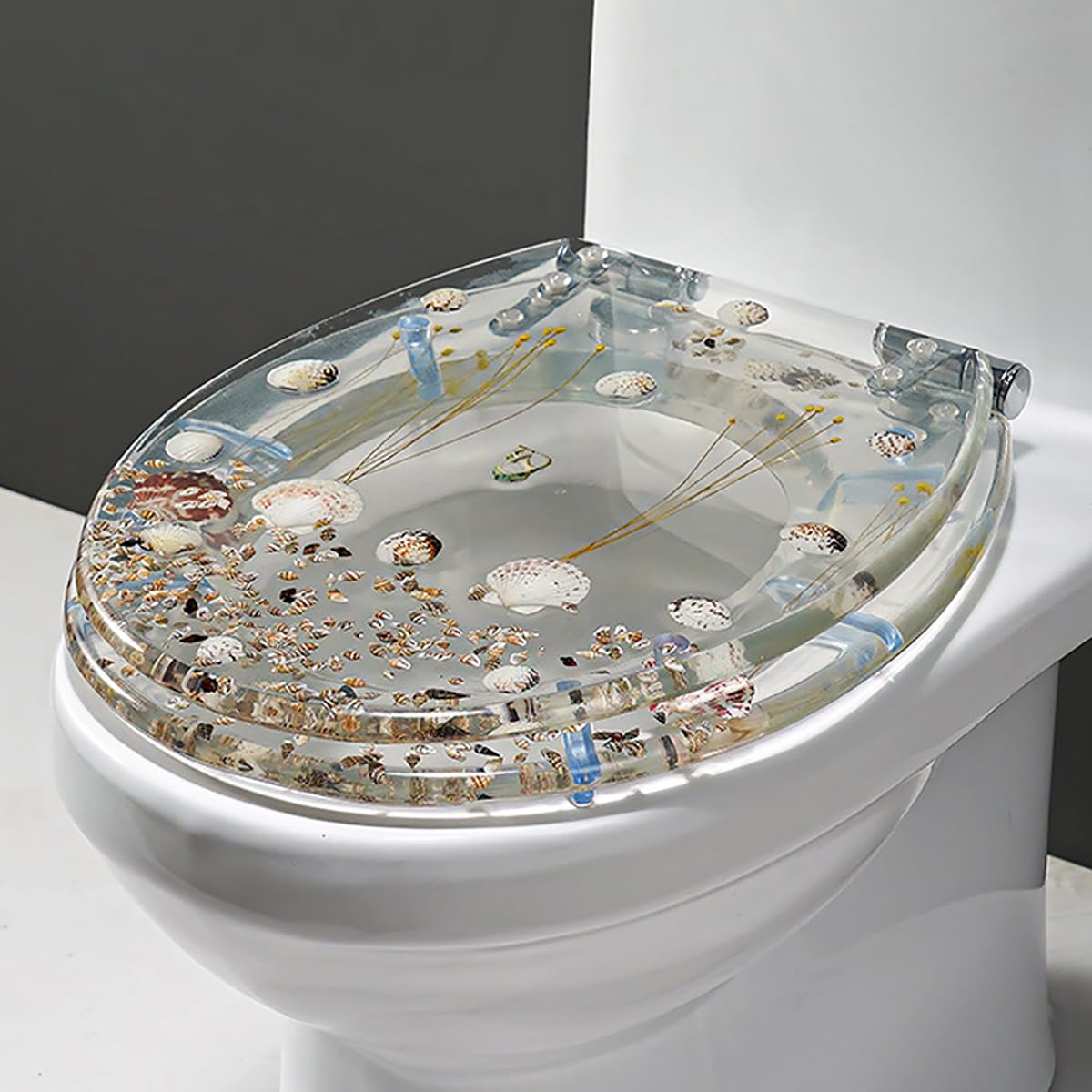 Ldhsjh C Toilet Seat Over, Soft Lose, Uv Ompatible, Adjustable, Lightweight, Durable, Portable, User-Friendly, Ompact, Universal, Transparent, Resin