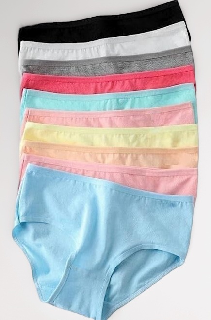 Women's Candy (Pop) Color Brief/ 100% Super Soft Cotton Hipster Ladies Plain Bright Panty/Innerwear Inner Elastic Underwear Combo(Pack of 1,2,3,4,5,6) (Colour May Very)