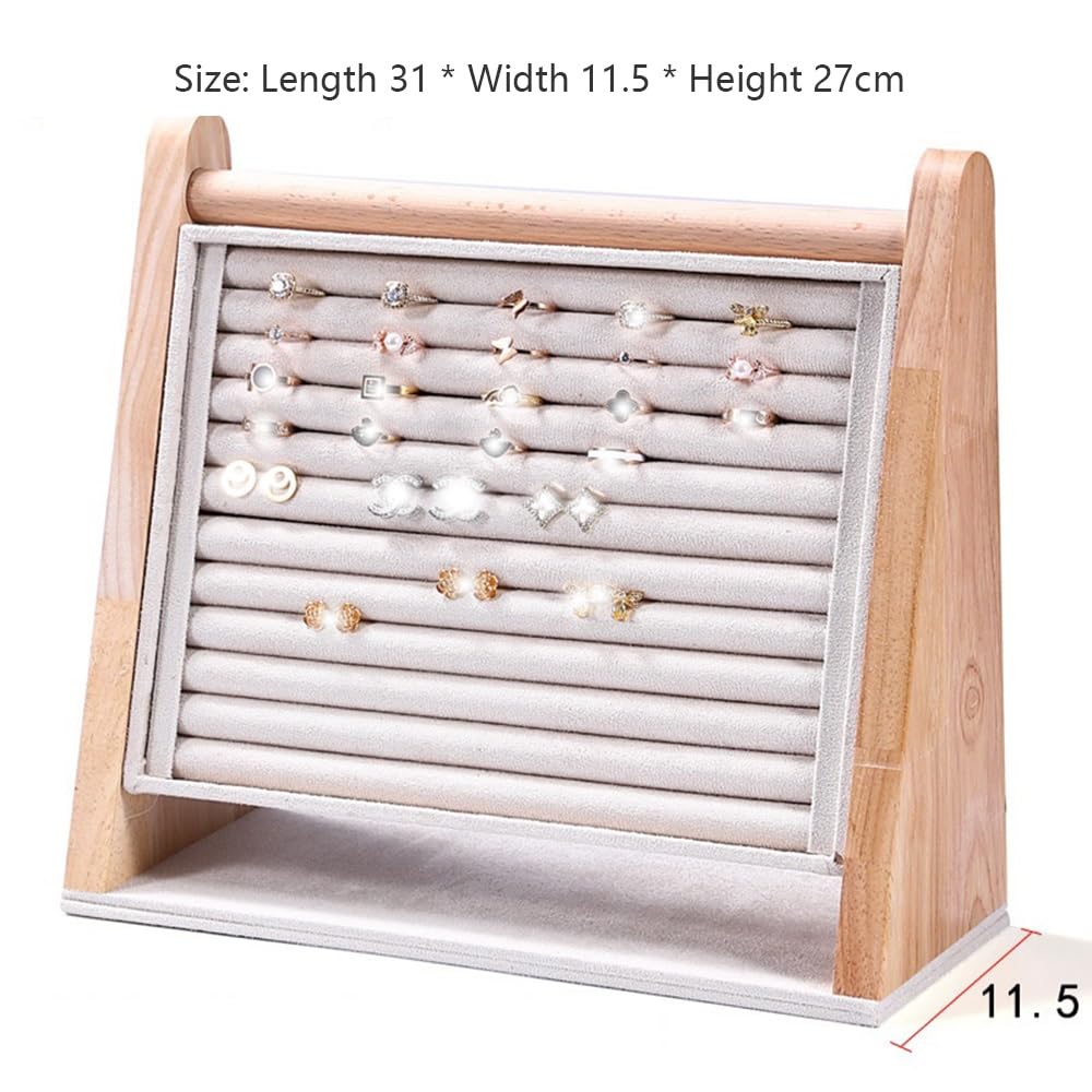 Armadi Wooden Jewelry Display Stand with Velvet Layer