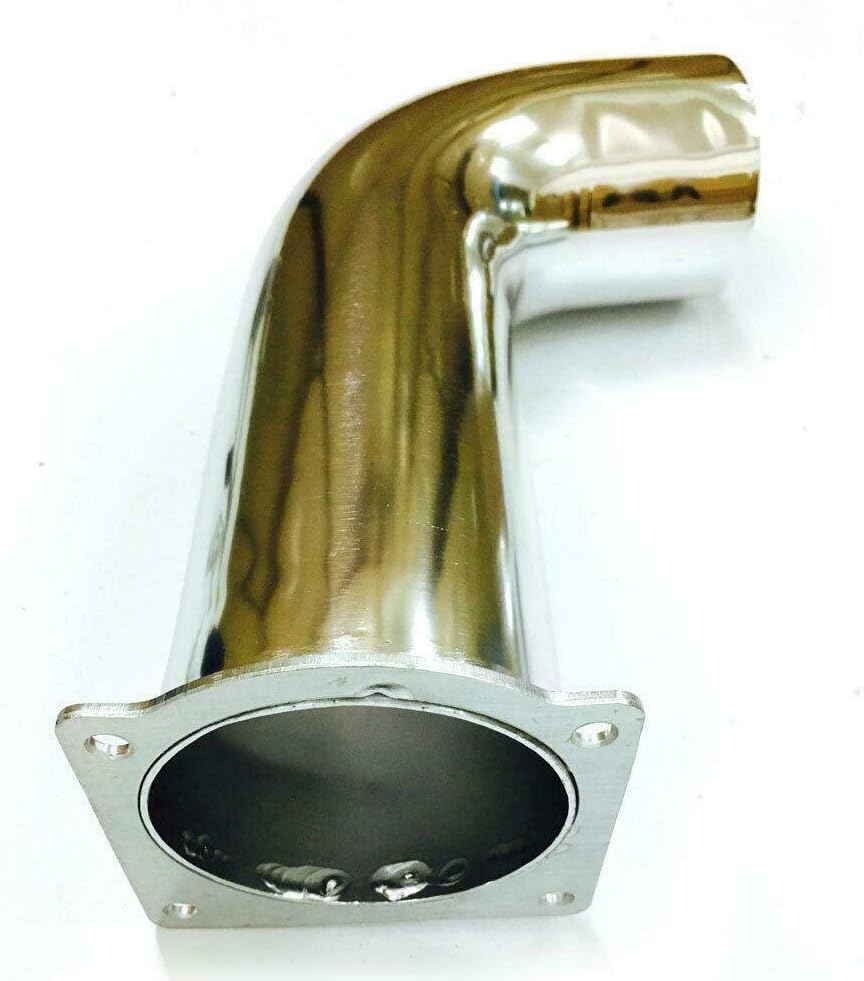 SUNROAD Cold Air Tube with Red Filter Replacement for 1999-2004 Ford Mustang 3.8L 232Cu. In. V6 GAS OHV Naturally Aspirated, Red and Silver