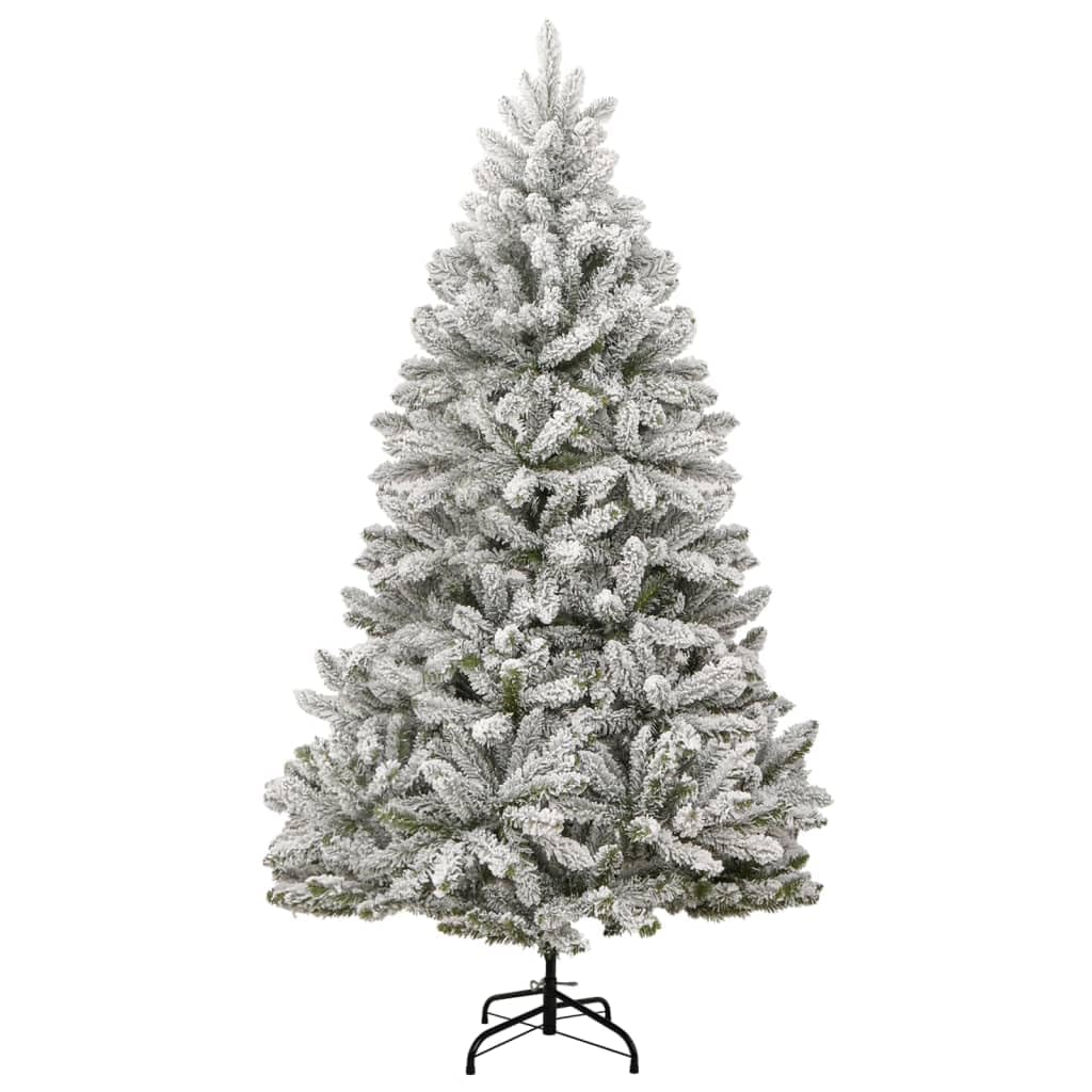 vidaXL Sztuczna choinka zawiasowa, ośnieżona, 270 cm