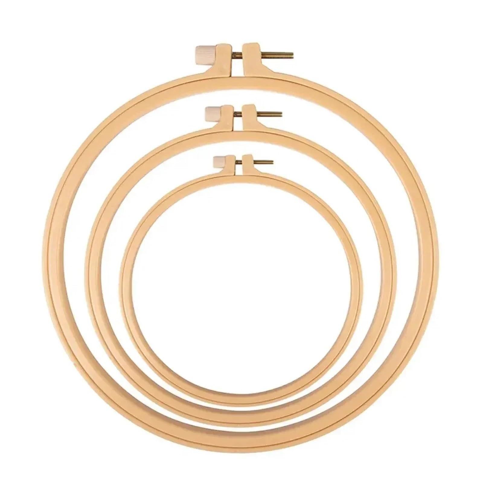 MRKU Soporte para Bastidor de Bordado DIY, Kit de Costura para Punto de Cruz, Mini Bastidor de 5/6/8 Pulgadas, Anillo de plástico Redondo para Manualidades y Costura.