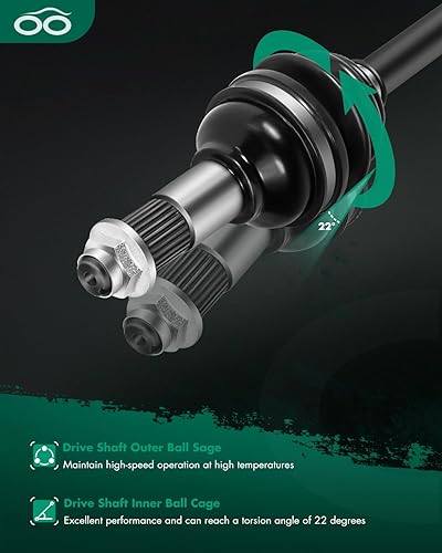 Miniatura 3 de SCITOO Conjunto de eje de transmisión de eje CV 2007-2014 para Yamaha Grizzly 550 700 Kodiak 700 trasero izquierdo derecho 28P-2518E-10-00
