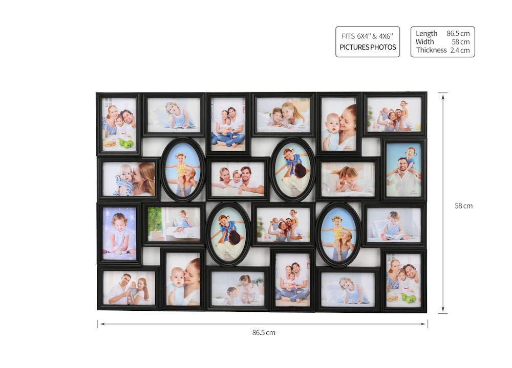 XL Fotolijst collage voor 28 Foto's van 10 x 15 & 15 x 10 Cm - Fotolijsten Collage voor foto formaat 14x 10x15 Cm & 14x 15x10 Cm - Fotogalerij fotocollage