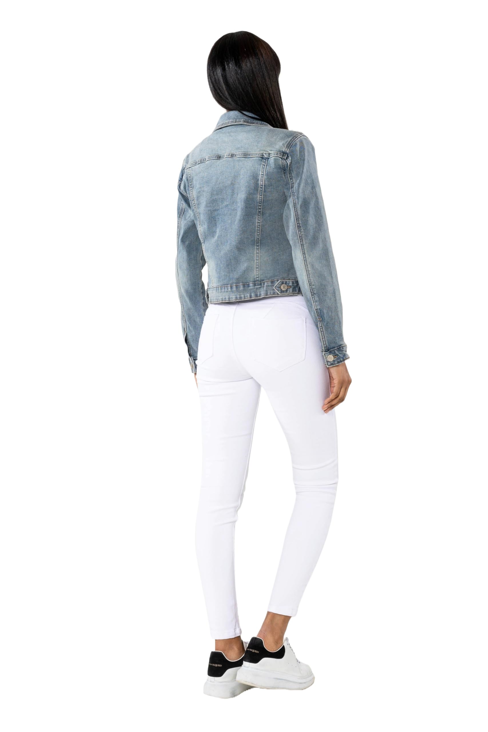 Nina Carter Denim - felpa in jeans da donna, per le mezze stagioni, leggera, casual, blu