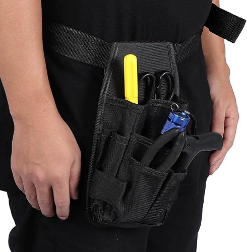 Miniatura 2 de Cinturón de herramientas, Bolsa de utilidad, Construcción de lona duradera, Bolsa de herramientas de taladro eléctrico multifuncional Bolsa de