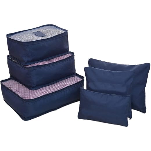 Cloth Organizer Pouch Zipper Bags 6 Pcs