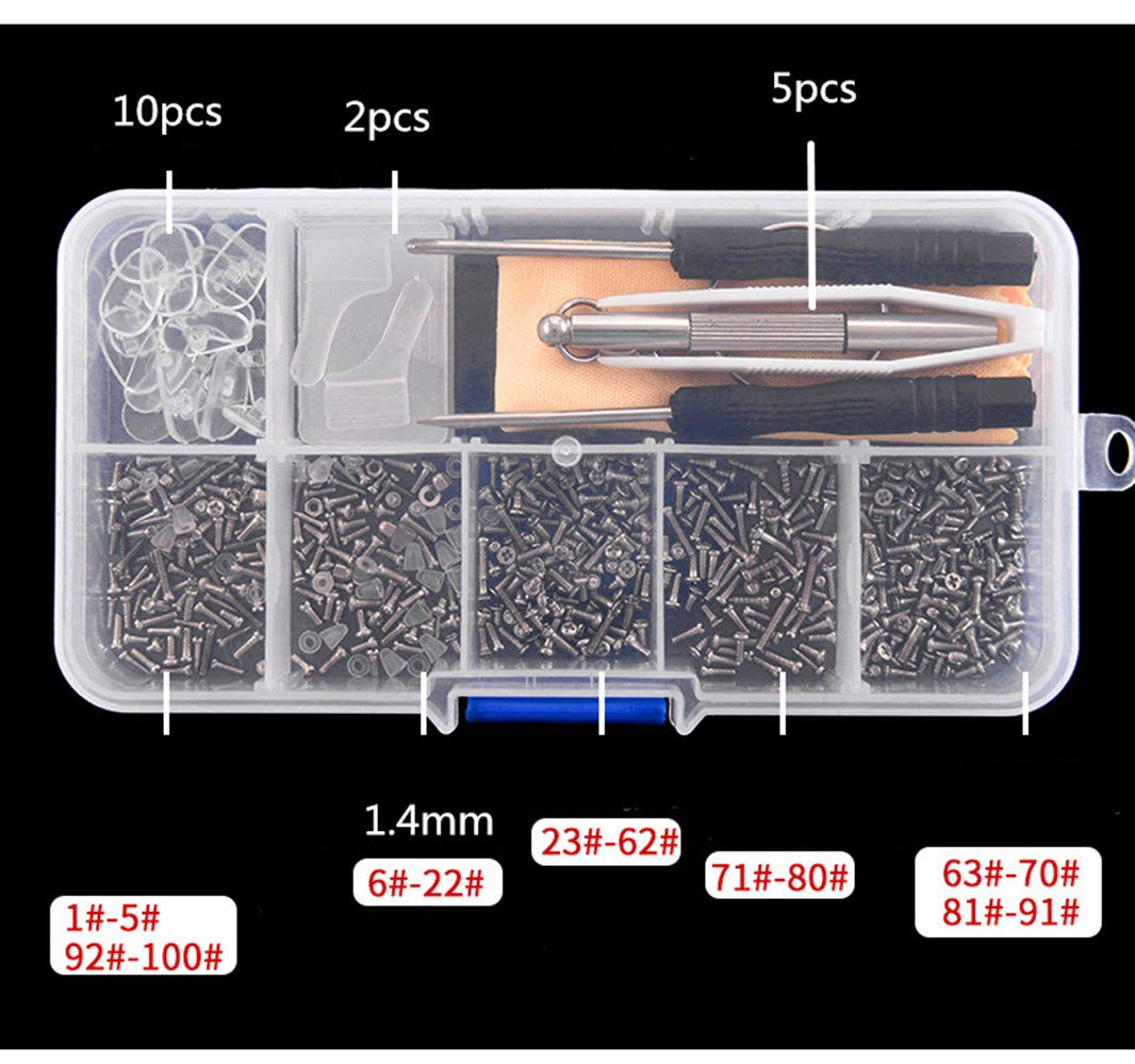 BAOSROY Kit Viti,Viti Per Occhiali,icro Viti,Viti Occhiali Riparazione - Foto 4