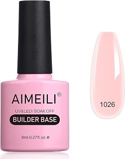 AIMEILI Builder Nail Gel, Hema Free, Cruelty Free, Vegan, Nail Strengthener Enhancement Building Rubber Base Coat for Manicure - BD1026