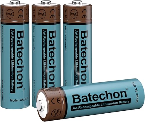 Miniatura 13 de Baterías recargables AA de litio con cargador, paquete de 12 baterías recargables AA de litio de 1.5 V 3700 mWh, batería doble A de larga duración