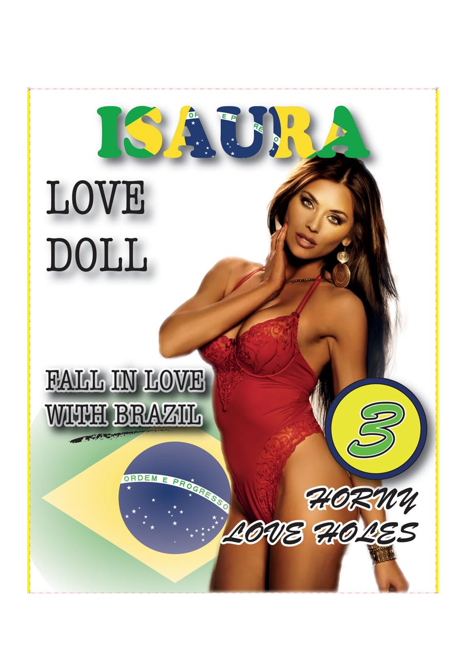 ISAURA LOVE DOLL BAMBOLA GONFIABILE MULATTA BRASILIANA GRANDEZZA REALE 3 FORI
