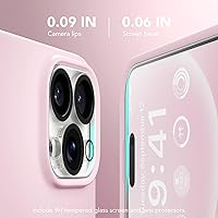 Vista 437 de GONEZ Funda de silicona para iPhone 15 Pro Max, compatible con Magsafe, protector de cámara + protector de pantalla, forro de microfibra suave Negro