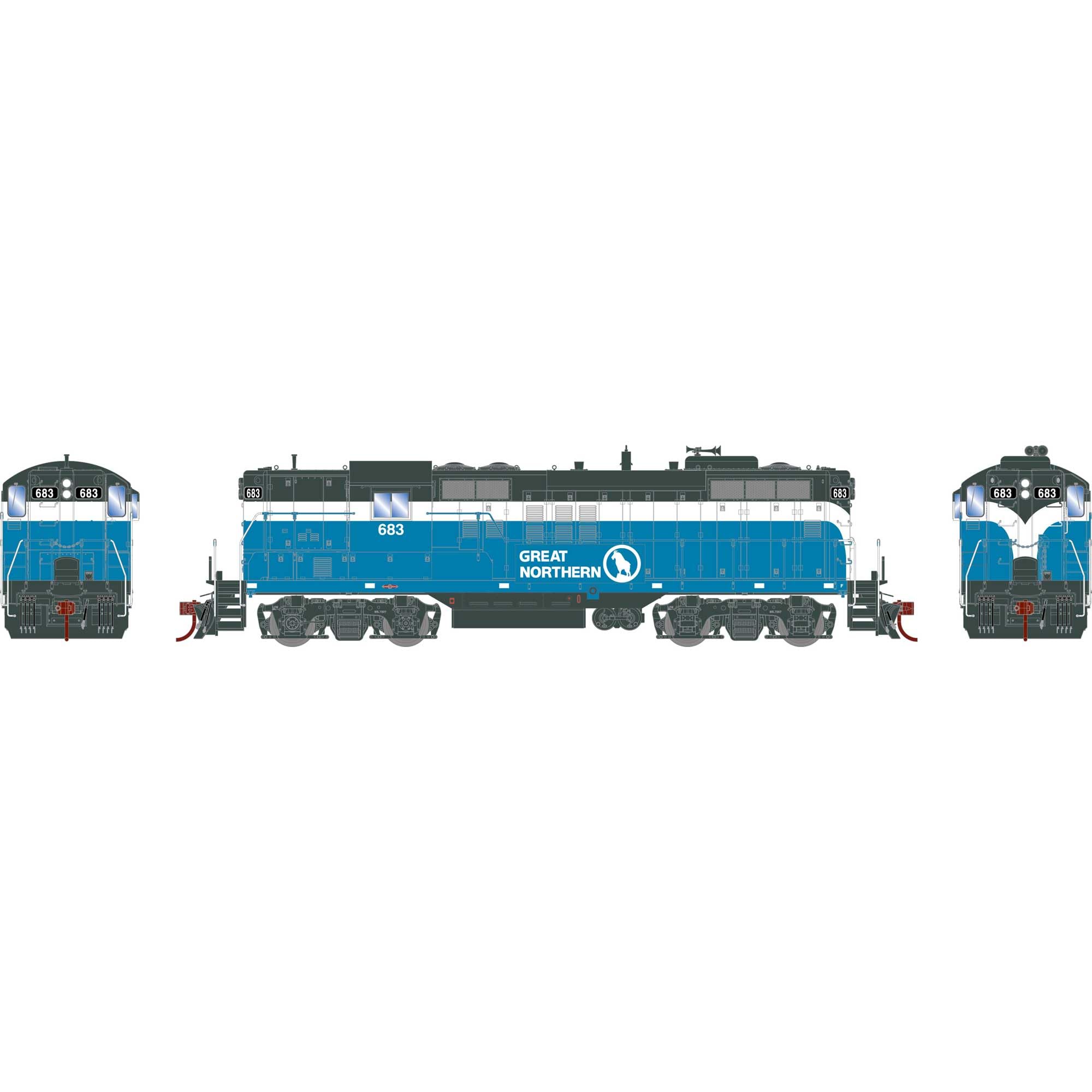 Athearn HO GP9 GN #683 ATHG82275 HO Locomotives