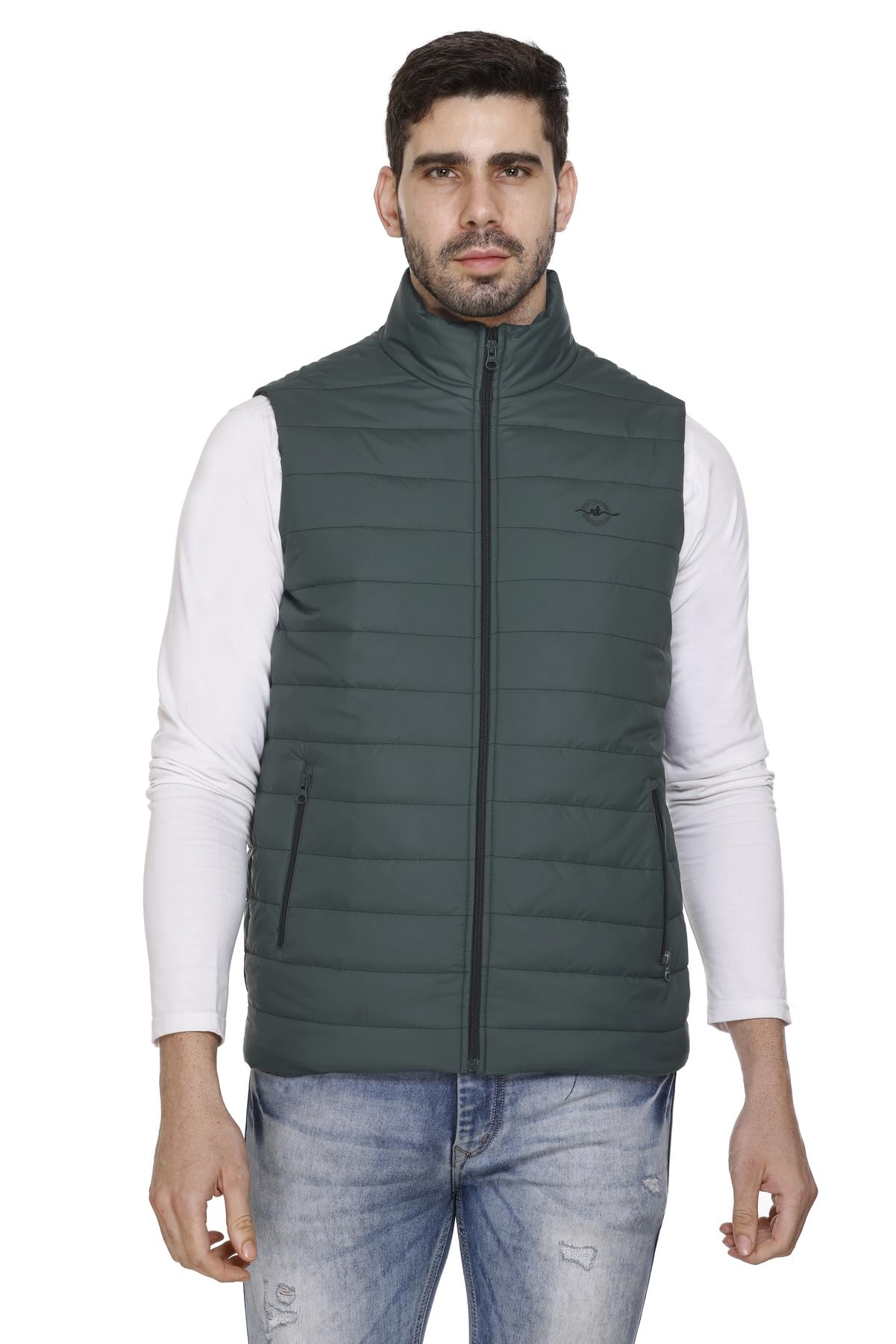 rare times Winter Sleeveless Jacket for Men | Bomber Jacket Mens | Quilted standard length Puffer Jacket | Sleeveless Mens Jacket-picture-13