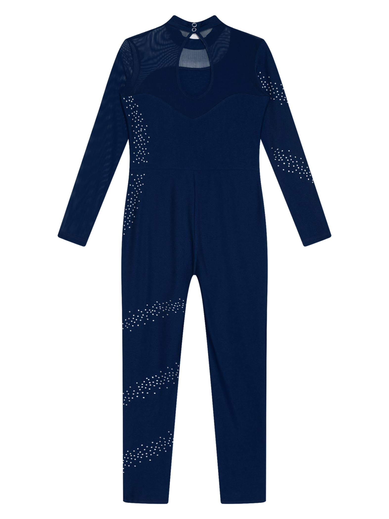 Turnanzug Mädchen Langarm Gymnastikanzug Glitzer Ballettanzug Kinder Ganzkörper Trikot Eiskunstlauf Body Sport Overall Jumpsuit