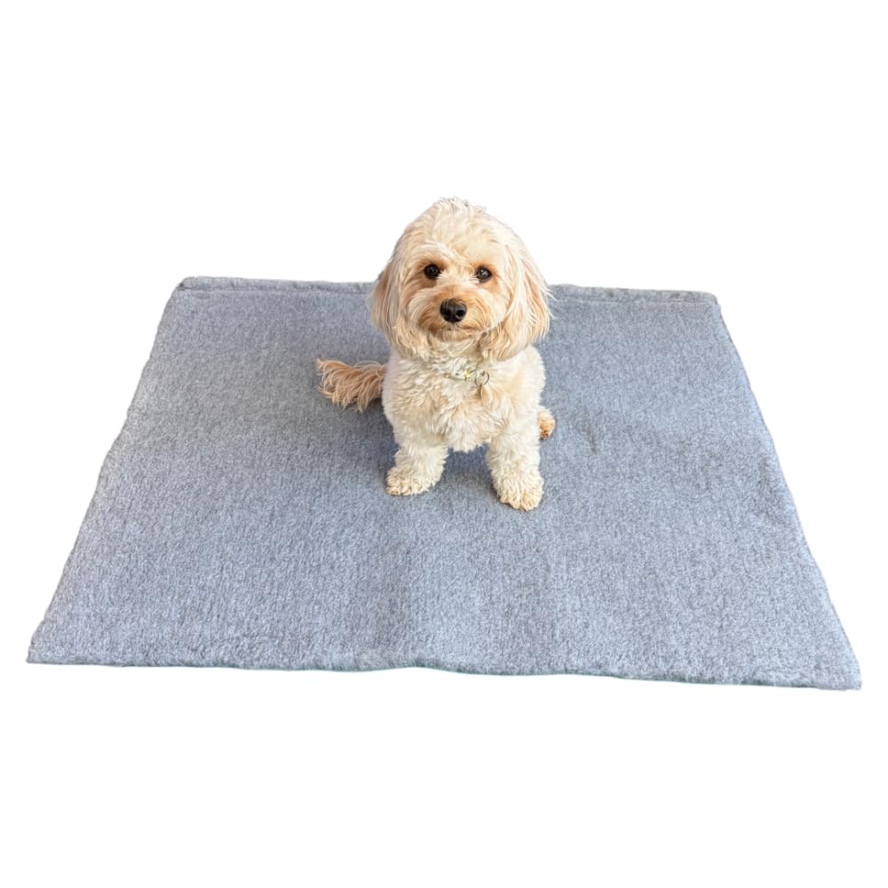 PetClean+ by Pet Drugs Online Vet Bedding | Quick Drying | Washable | For Puppies and Dogs | Ideal for Travel and Whelping (Grey, 100 x 75cm)