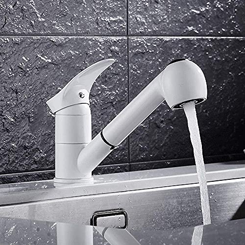 Grifo de cocina extraíble con doble salida para agua filtrada y diseño monomando cromo