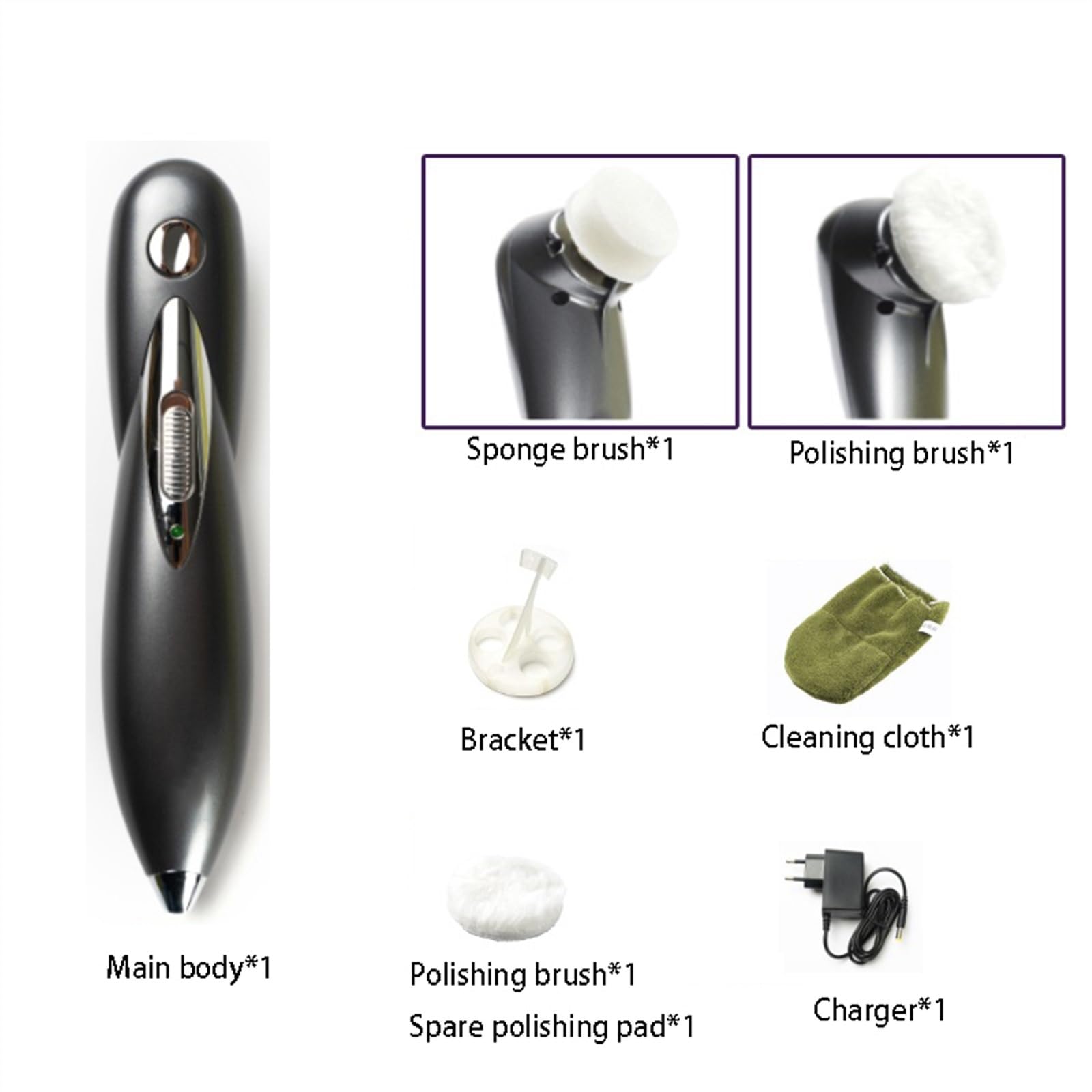 Cepillo eléctrico for zapatos de casa recargable mano cuero