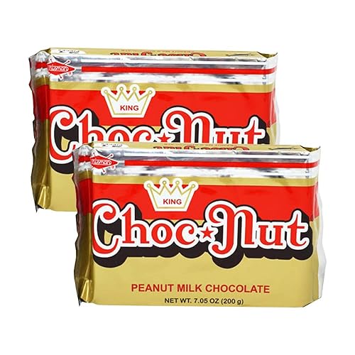 King ChocNut Peanut Milk Chocolate, 7.05oz (200g) (2 packs)