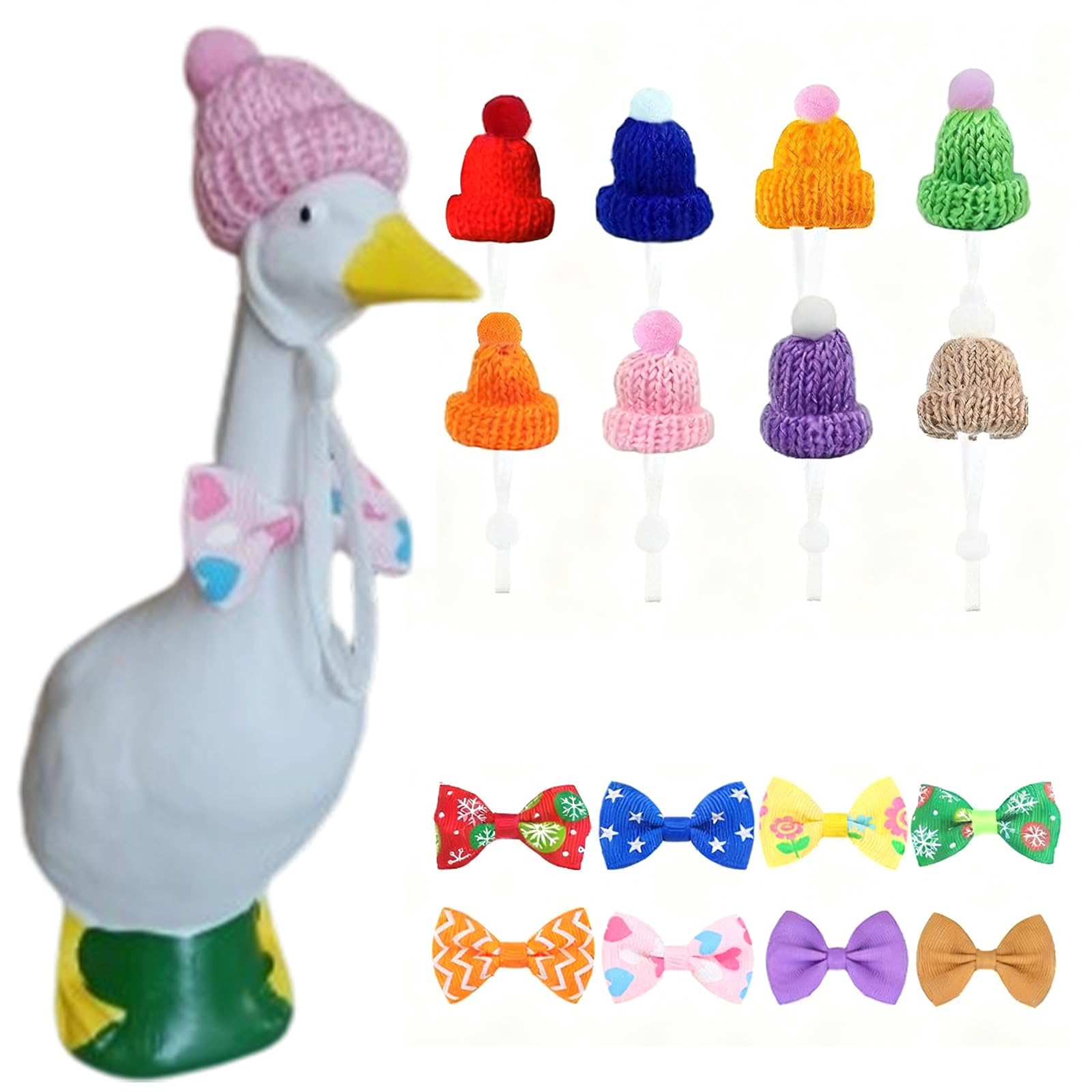 Buxuaaaa Flexible Waterfowl Hat Ornamentation Set for Yearlong Vacations Including Fall Winter Grass Garden Gathering Deck Modifiable Waterfowl Costume Headpieces Garnishes