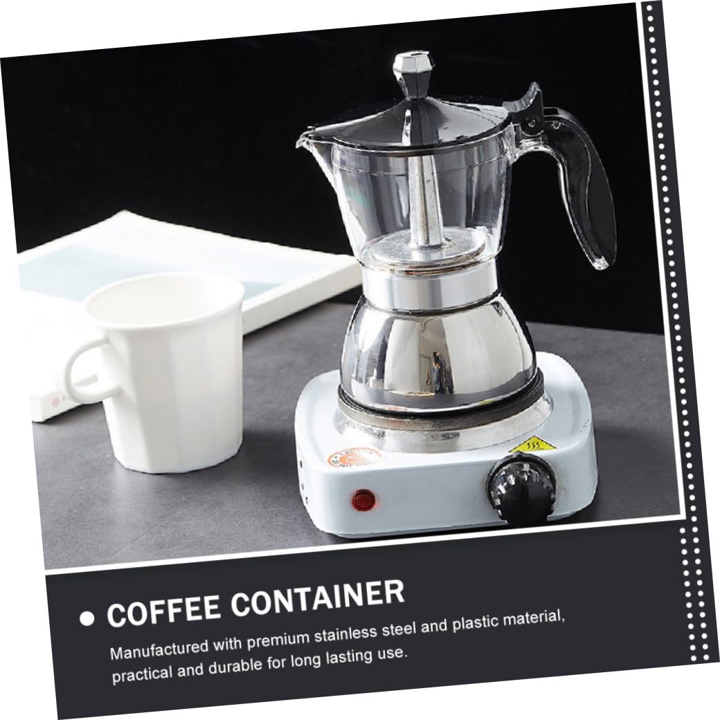 LIFKOME Caffettiera Espresso Acciaio Inossidabile Da Design Trasparente Per Casa e Ufficio Caffettiera Per Tazze Perfetta Per Regali e Decorazioni