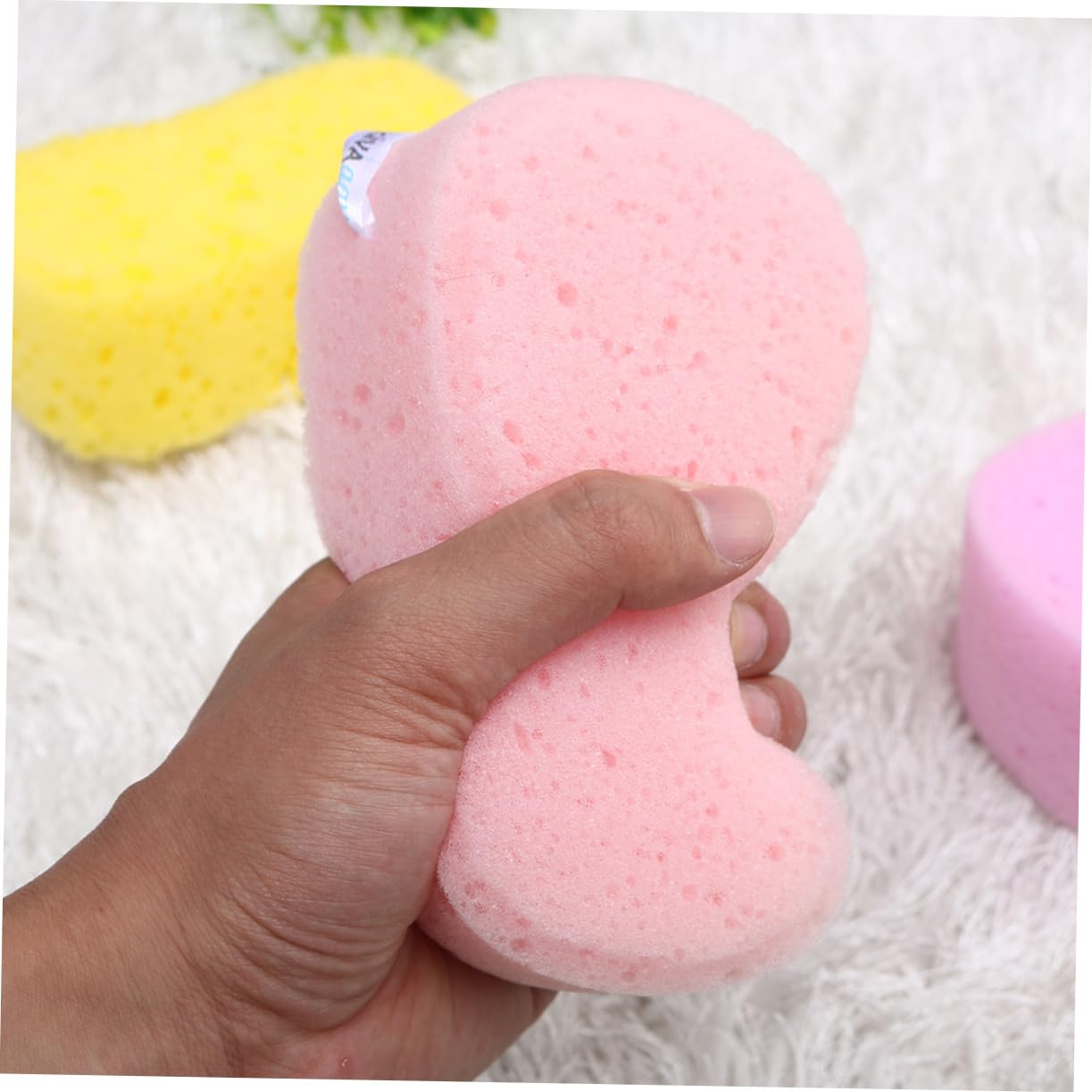 Beavorty 3 Set Di Spugne Da Bagno Set Di Spugne Per La Pulizia Del Corpo Spazzola Da Bagno Luffa Naturale Esfoliazione Delicata Misure Assortite 8 Pezzi*3