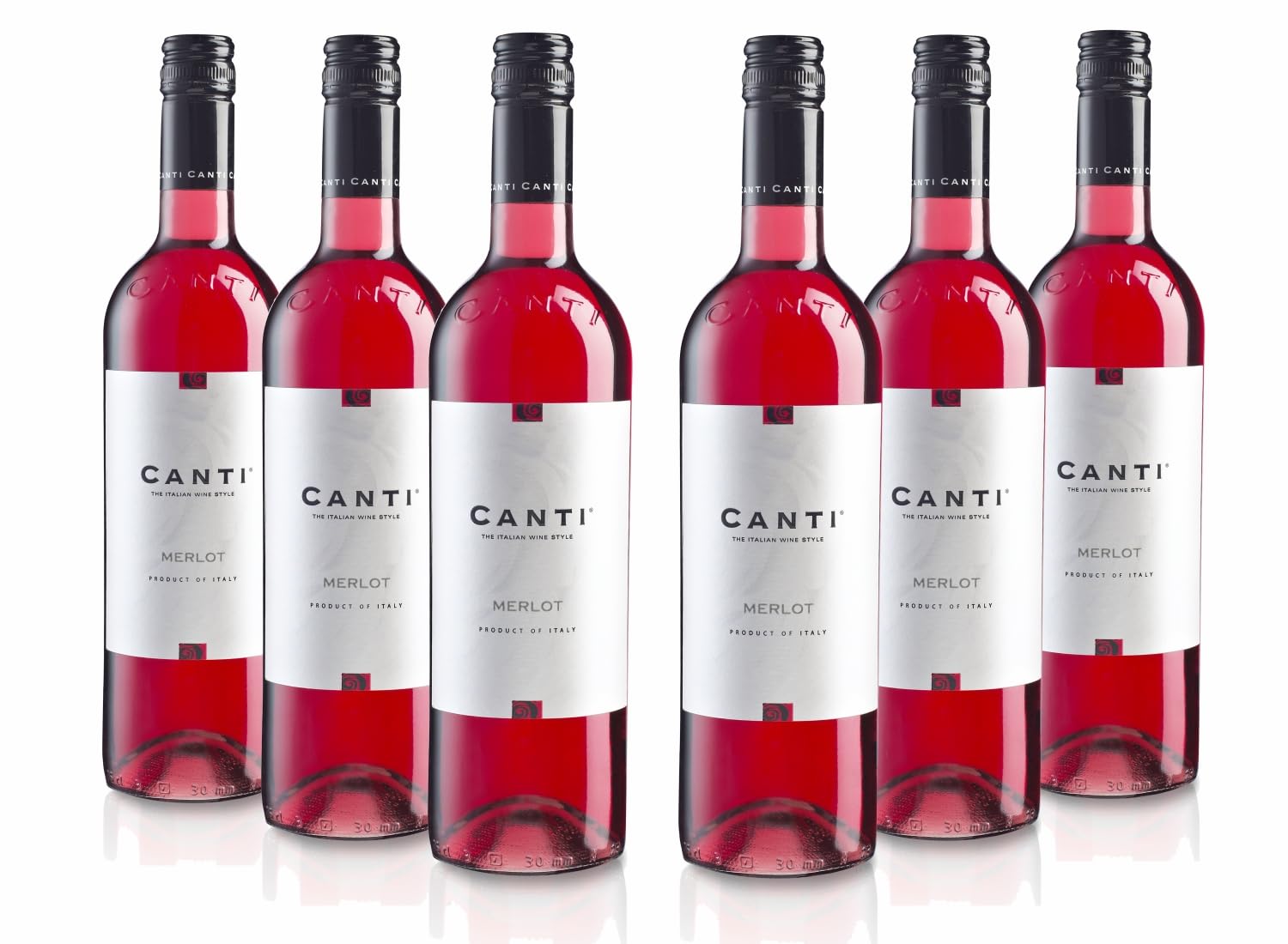 Canti - Merlot Italian Rosè Dry Wine, Smooth Flavor with a Strong Fruity Taste, 6x750 ml