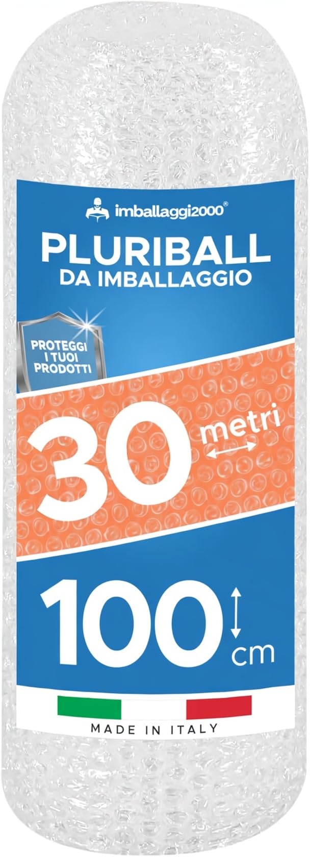 Pluriball Imballaggio 1x30Mt 35gr/mq Plastica con Bolle Protezione Oggetti