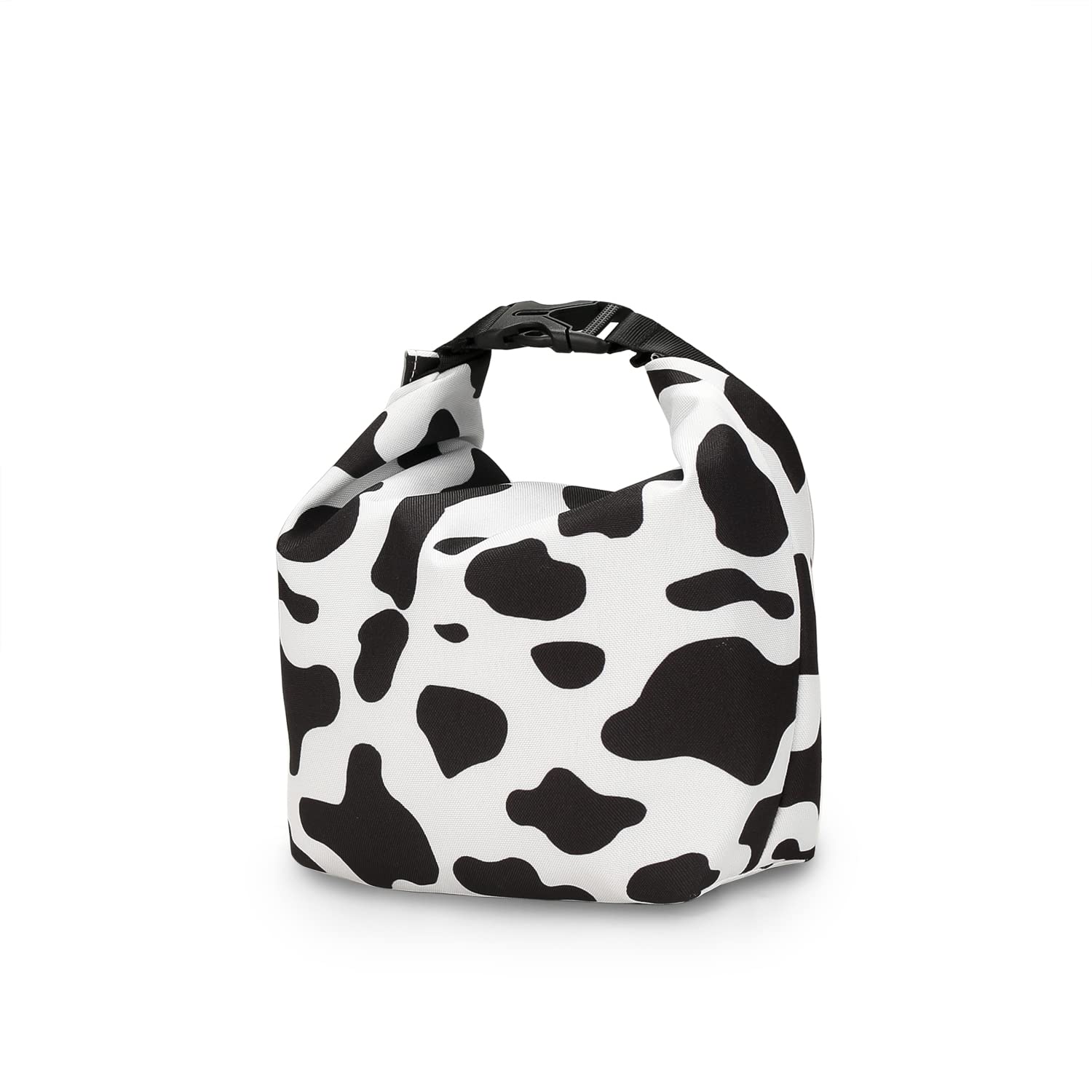 Insulated Breastmilk Cooler Bag - Reusable Milk Bottle Bag Kids Snack Bag Baby Pacifier Pack with Detachable Buckle for Diaper Bag Baby Stroller (Small, Cow)