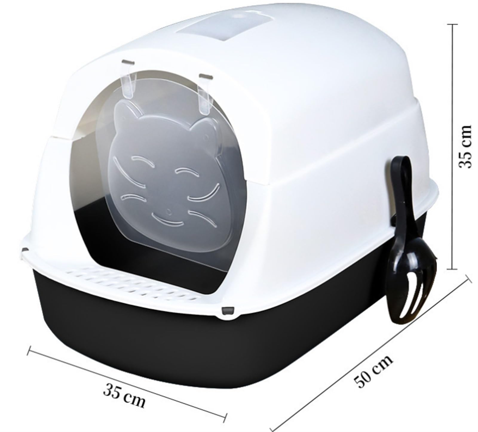 Caixa de Areia para Gatos Orinal Con Capucha Para Gatos Y Gatitos, Inodoro Cerrado Para Gatos, Reutilizable, Antisalpicaduras, Con Solapa Para Puerta Delantera, Accesorios Para Mascotas Arenero Gatos(