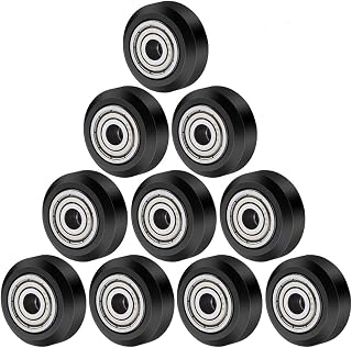 Zeelo Equipment Big Plastic Pulley Wheel with Bearings Passive Round Wheel Idler Pulley Gear Perlin Wheel for Ender 3, CR-10, CR-10S (Pack of 10 pcs) (Big Wheel)
