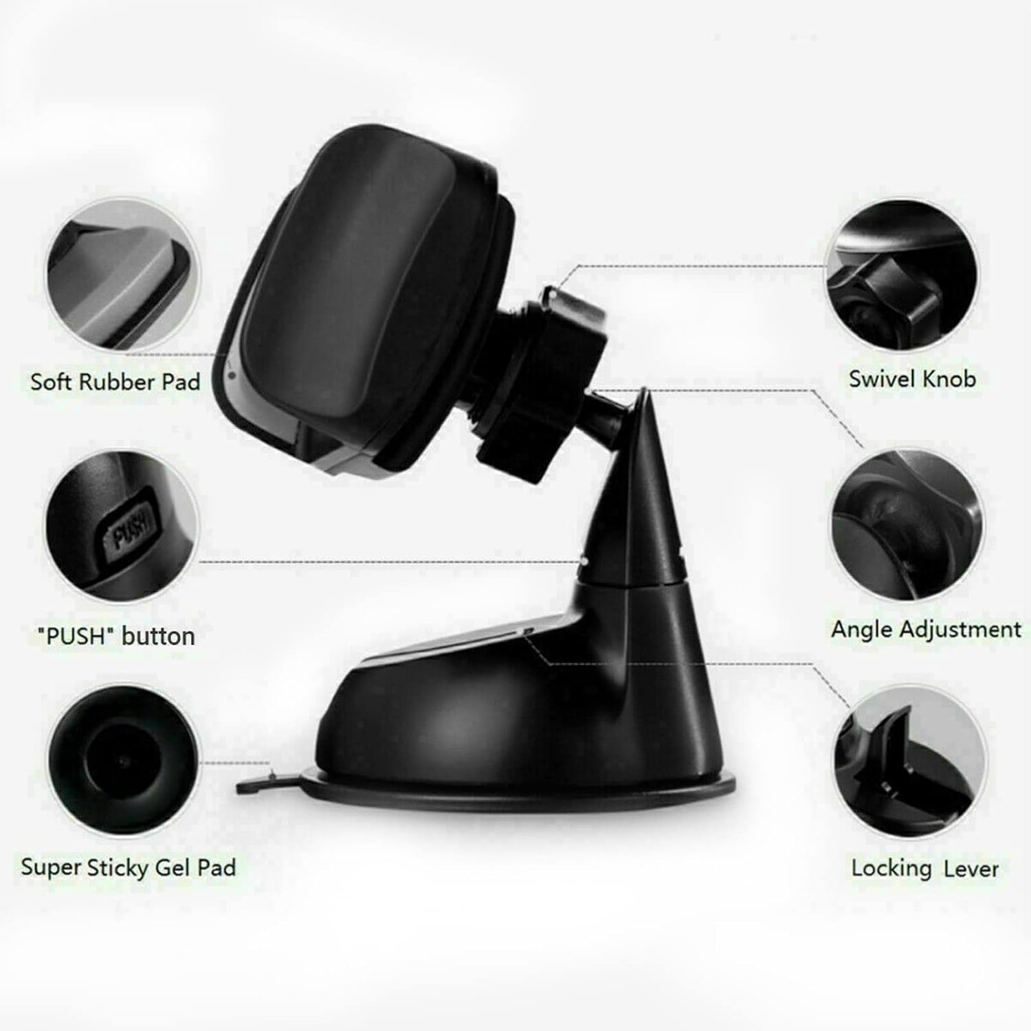 Suporte de telefone móvel para carro Painel de sucção 360 ° giratório Home Universal Mount Windscreen Suporte portátil para smartphone de sucção Suporte Para Celular Para Carro 4 61BZoY+kUBL. AC SL1500