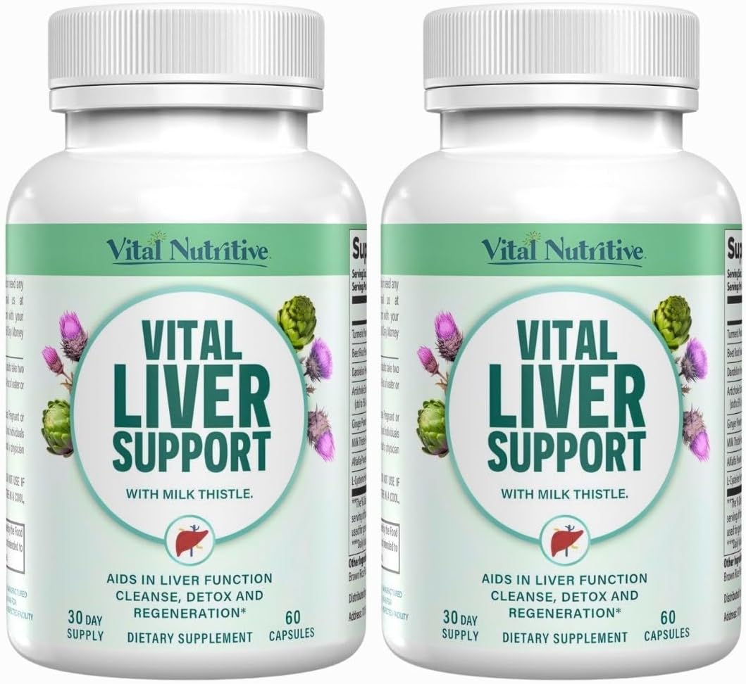 Vital Liver Support - Premium Liver Cleanse Detox & Repair Formula with Milk Thistle Supports Liver Health and Detox Cleanse