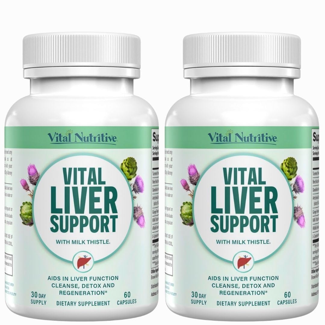 Vital Liver Support - Premium Liver Cleanse Detox & Repair Formula with Milk Thistle Supports Liver Health and Detox Cleanse