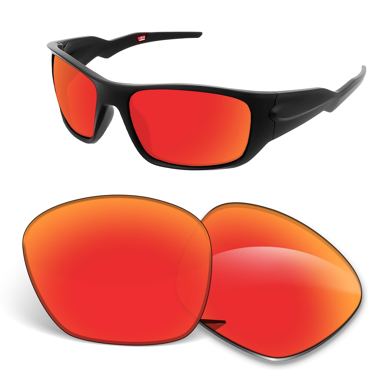 Lentes de repuesto de 1,5 mm compatibles con gafas de sol Oakley Masseter OO9486 de 60 mm, antiarañazos