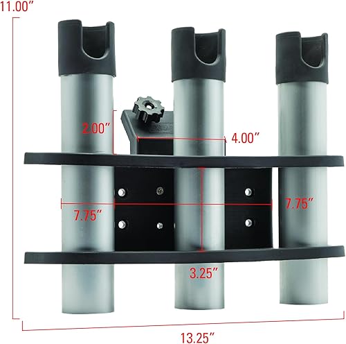 Miniatura 7 de Extreme Max 3005.5606 - Soporte de 3 varillas para sistemas de pista deportiva Lund de 45, color negro