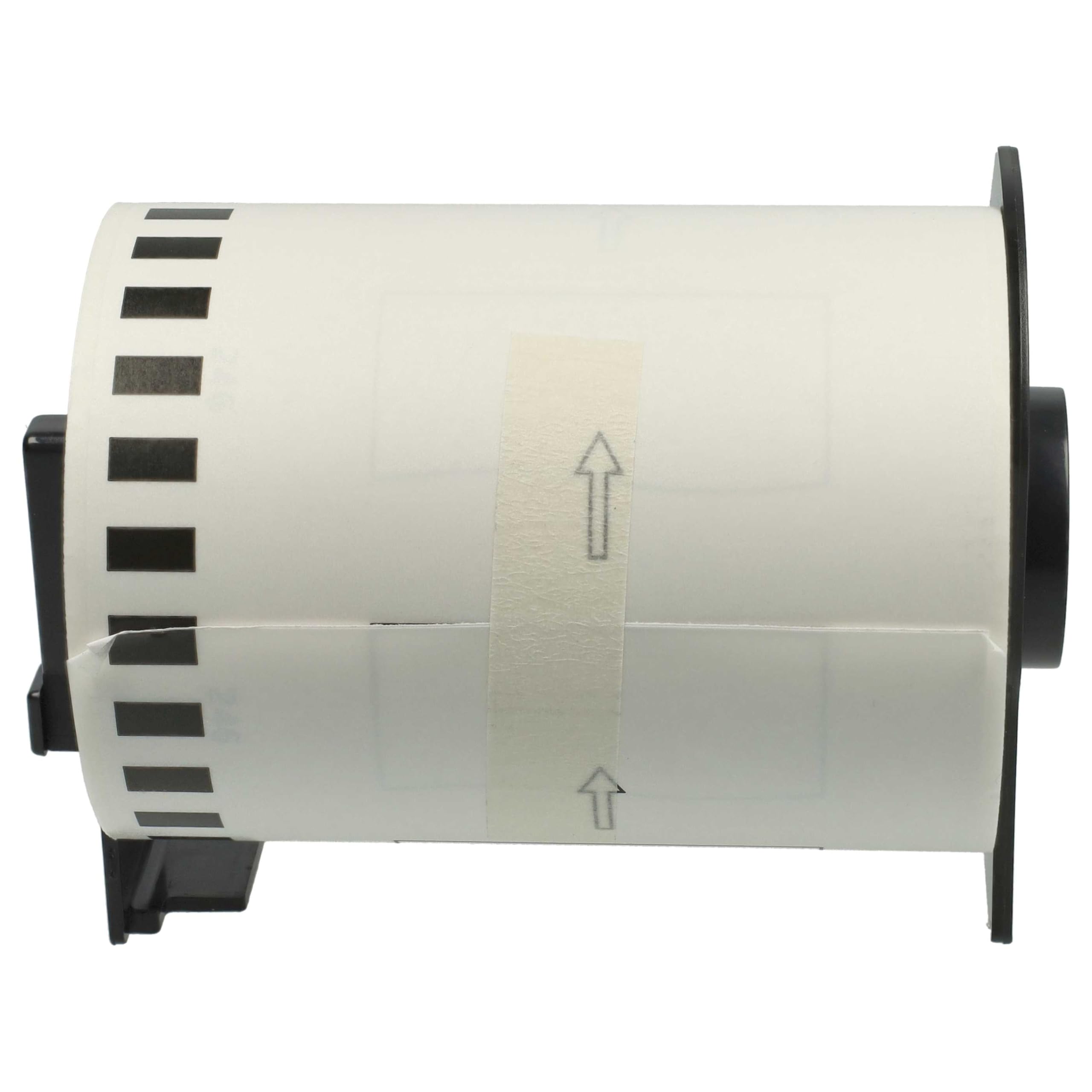 vhbw 5x rotolo etichette con supporto 103mm x 30,48m compatibile con Brother P-Touch QL 1110 NWB, QL 1110 NWBc etichettatrice - autoadesivo