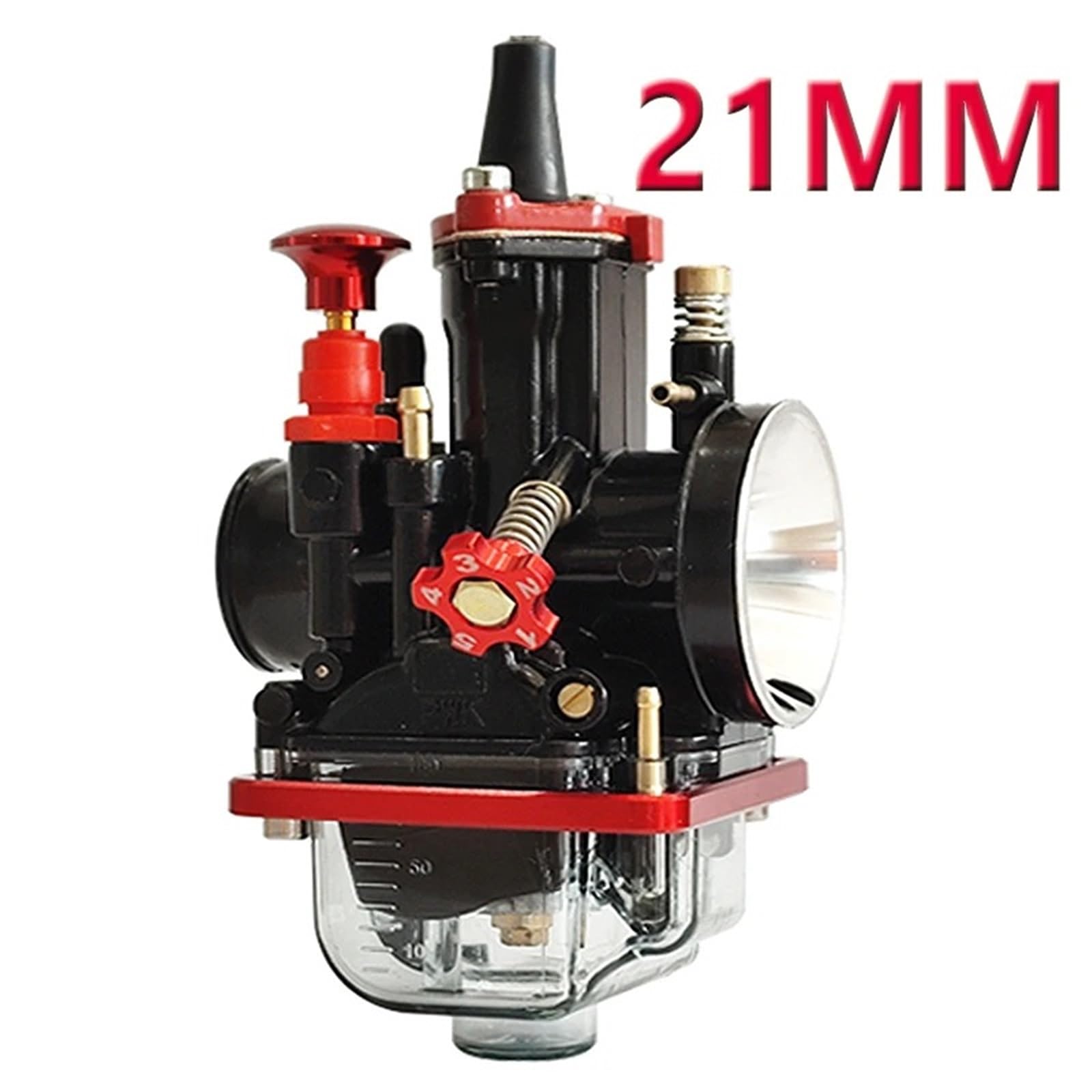 Carburateurs moto Carburateur Compétition Avec Gicleur Puissance Pour Moteur PWK 21-34 Mm 2/4 Temps 50-300 Cm³ Pour Quad SSV Moto Tout-terrain Et Moto(28mm)