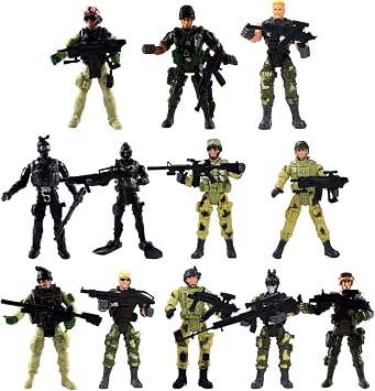 DC-BEAUTIFUL 12 Pack القوات العسكرية القوات الخاصة SWAT Counter-Strikes Joint Movable Elite Model with سلاح