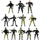 DC-BEAUTIFUL 12 Pack Military Soldier Special Forces SWAT Counter-Strikes Joint Movable Elite Model with Weapon