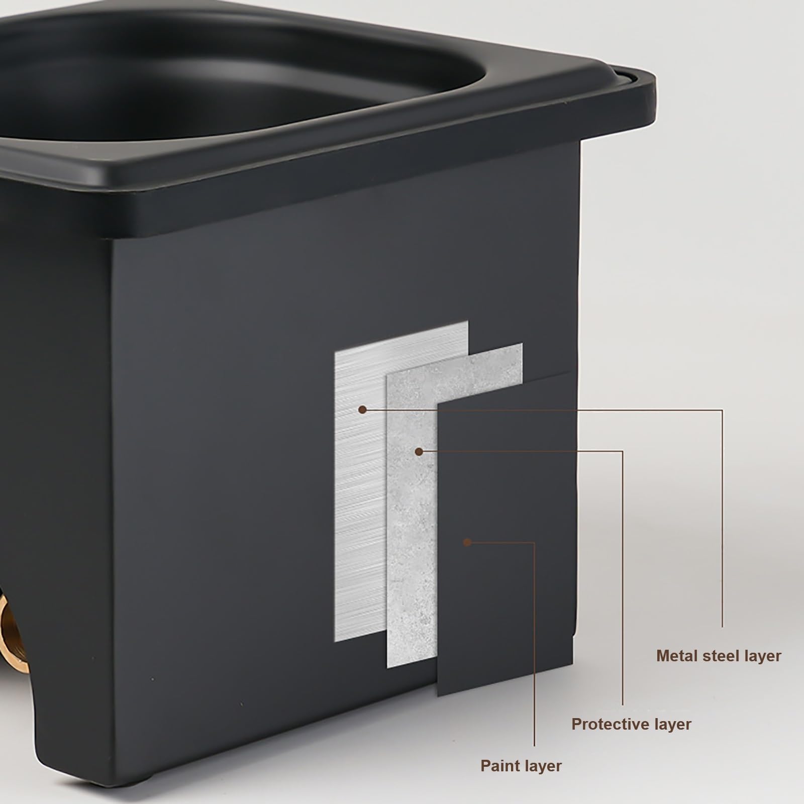 Enjuagador de Vasos con Base de Acero Inoxidable, Jarra Rinser, Artículo Esencial para Cafeterías y Bares Profesionales.