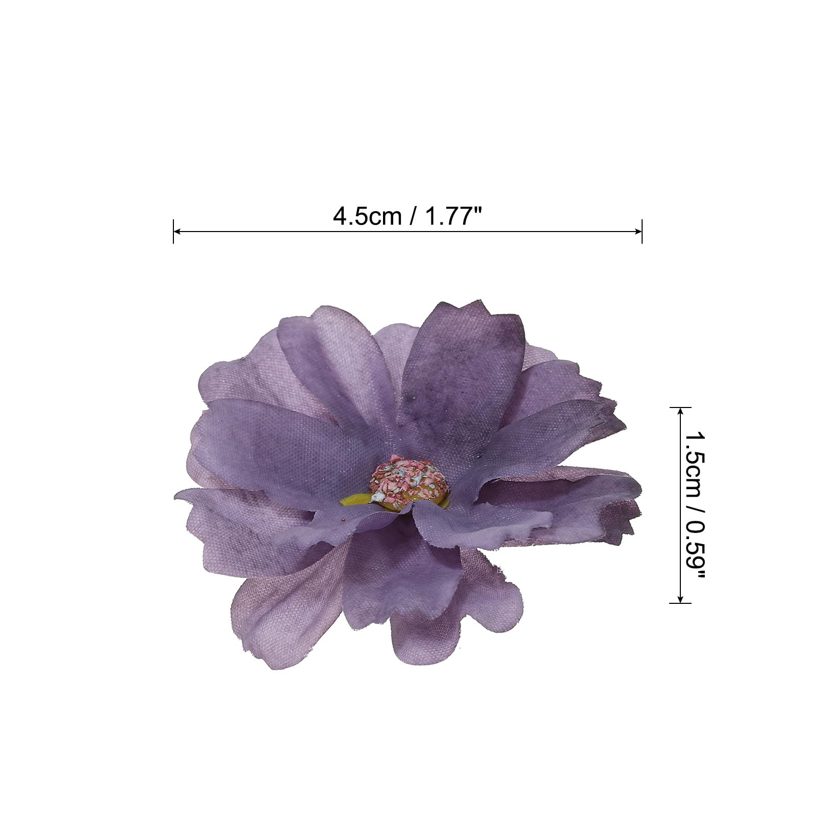 PATIKIL Fake Flower Heads for Crafts 30 Pcs Faux Flower Bulk Mini Artificial Silk Flowers Embellishments Cherry Blossom for Wreath Wedding Party Decoration Purple - Image 2