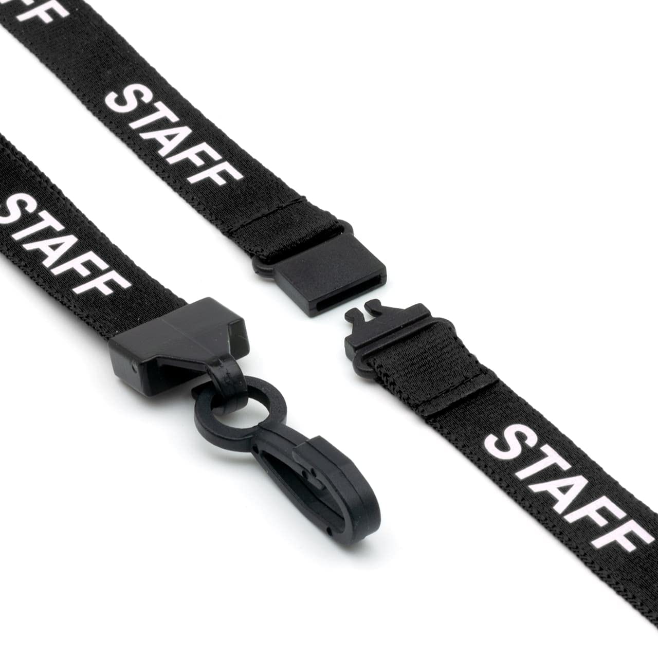 CKB LTD Staff LANYARDS Breakaway Safety Lanyard Pre-Printed Text Neck Strap Swivel Plastic Clip for ID Card Holder - Image 2