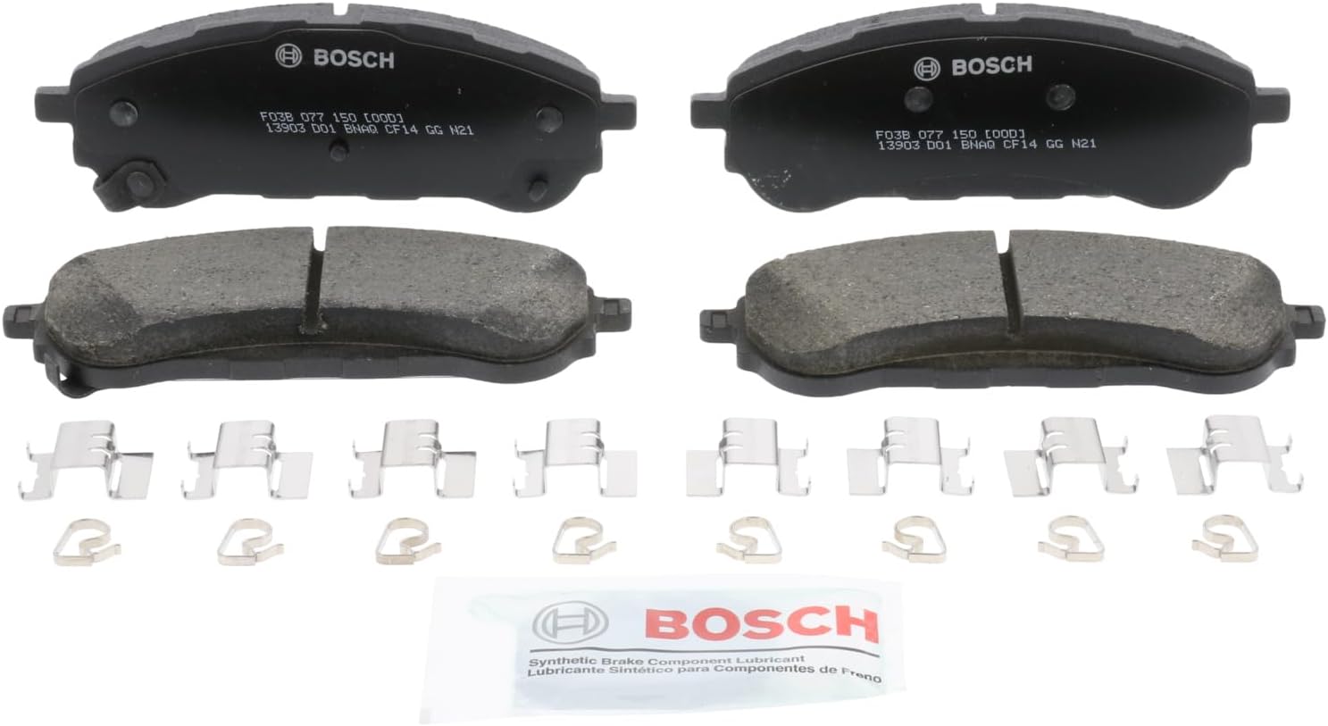 BOSCH BC2208 QuietCast Premium Ceramic Disc Brake Pad Set - Compatible with Select Ford Ranger; REAR