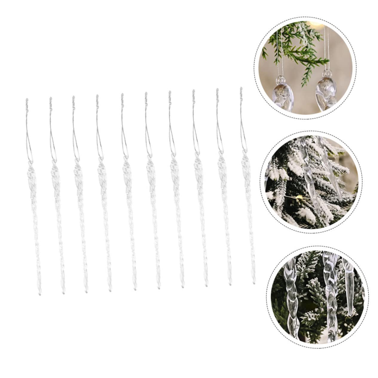 PRETYZOOM 108 Pz addobbi natalizi Decorare popcorn finto in miniatura Natale appeso christmas tree decorations decorazione natale Ciondolo di ciondolo albero di Acrilico