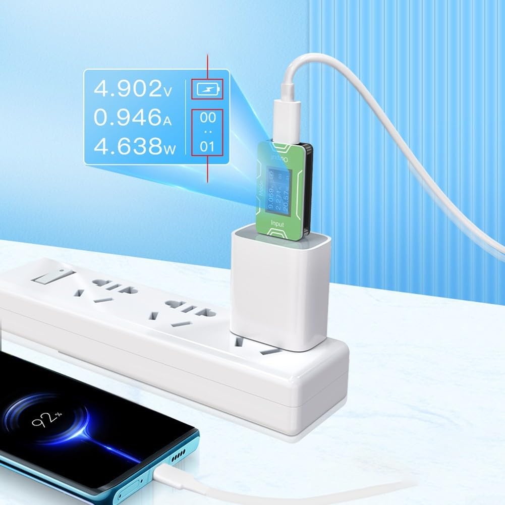 Digital Multimeter USB Tester 0-3A Strommesser Grün