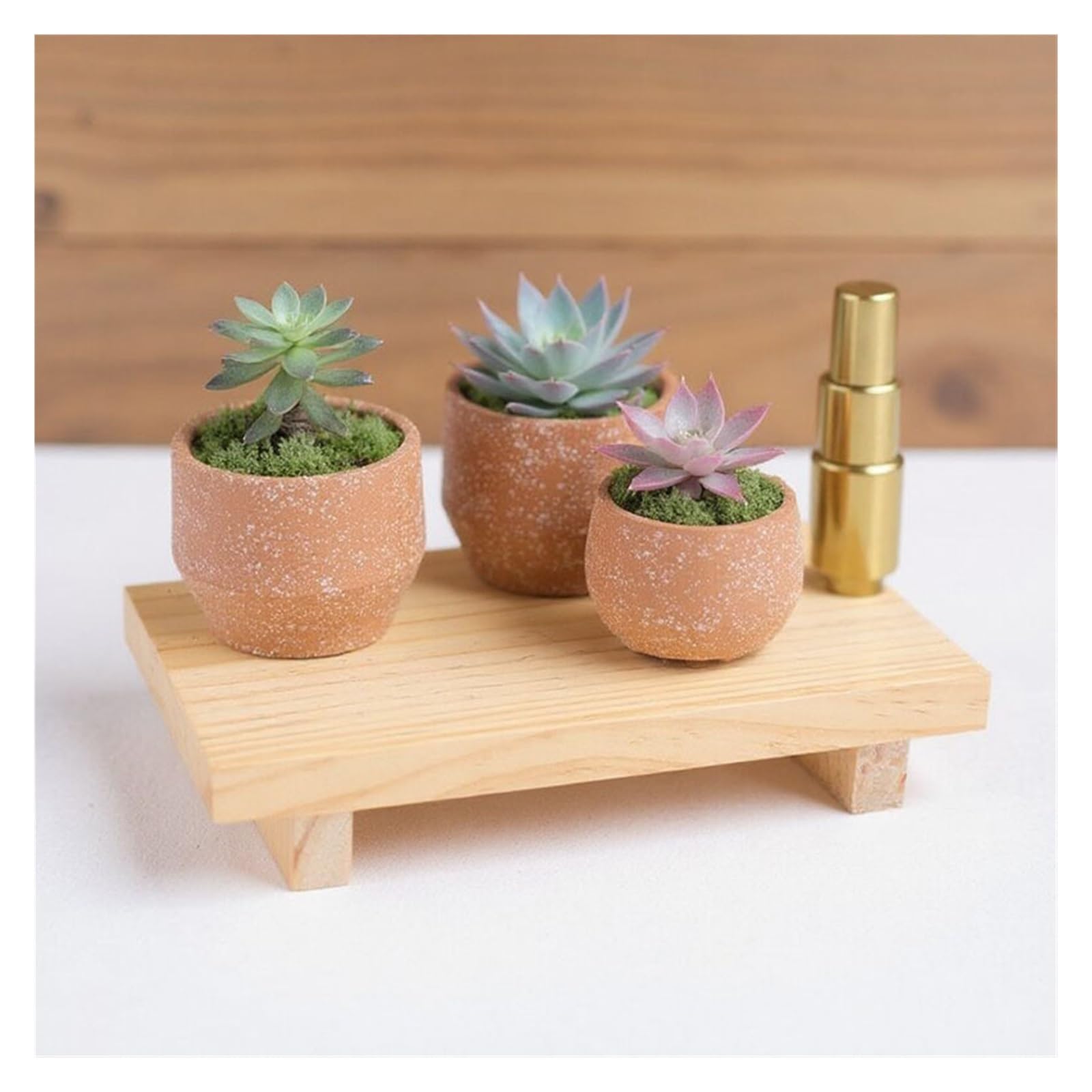 Elegante bandeja de silicona blanca – Jabonera de madera retro versátil y decorativa para macetas y accesorios de baño y decoración elegante del hogar