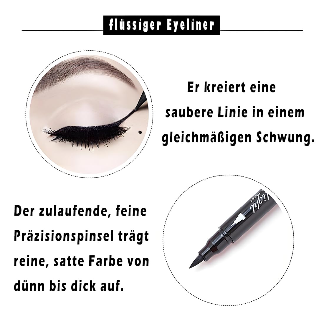 Znaczka twarzy i eyeliner zestaw, 4 sztuki czarny kształt znaczki i podkładki do oczu, podwójne zakończone 2-w-1 długopis do makijażu oczu