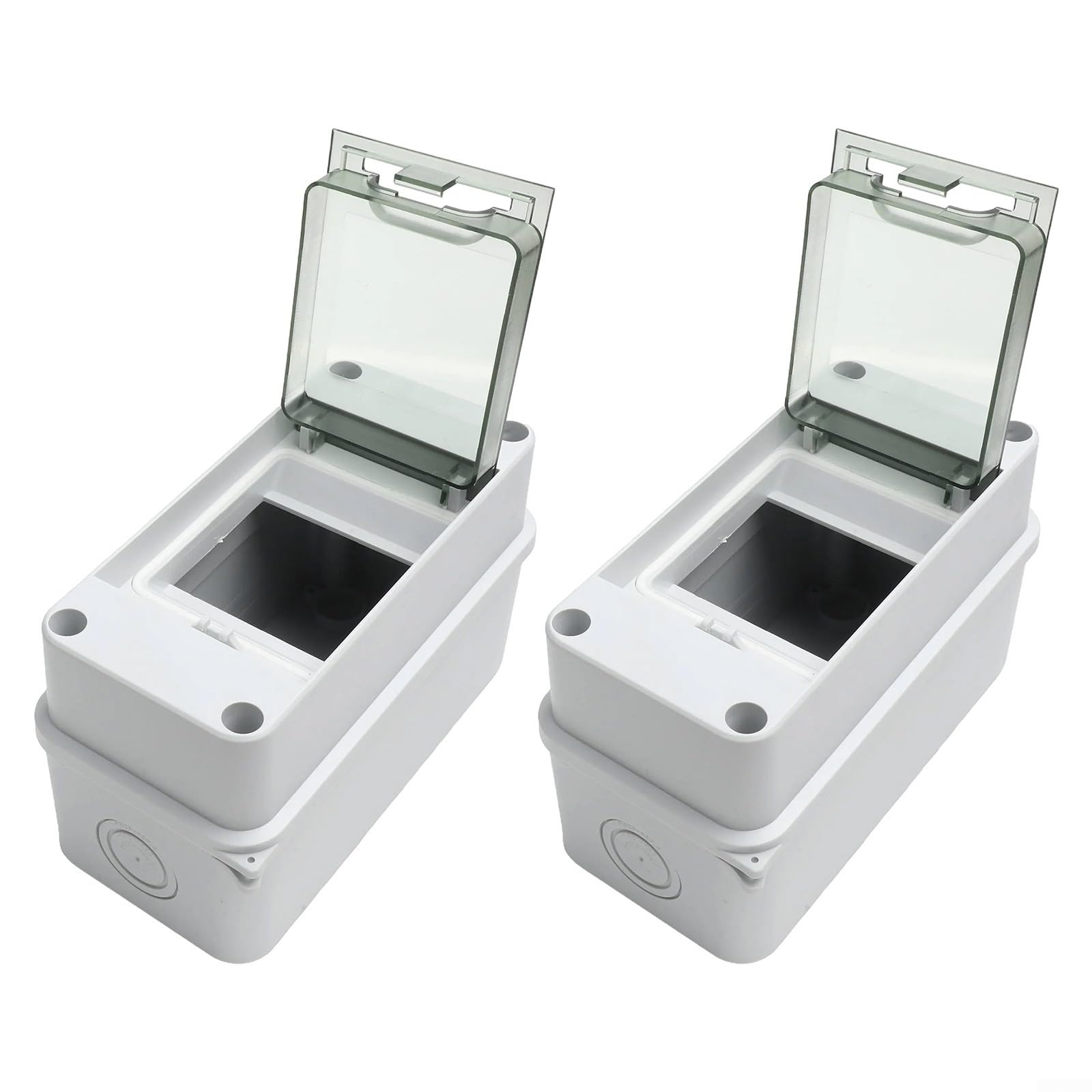 3-Wege-Stromverteilerdose IP65 bewertet Wandmontage Abzweiggehäuse für DIN-Schiene Wetterfeste Elektrobox für Innen Außen