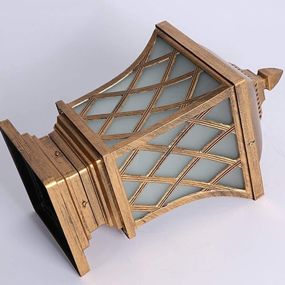 Lampe de Table d'extérieur européenne étanche et antirouille pour Villa, Jardin ou pelouse, lampadaire, Douille E27, éclairage décoratif, lampadaire Traditionnel cla,Dark
